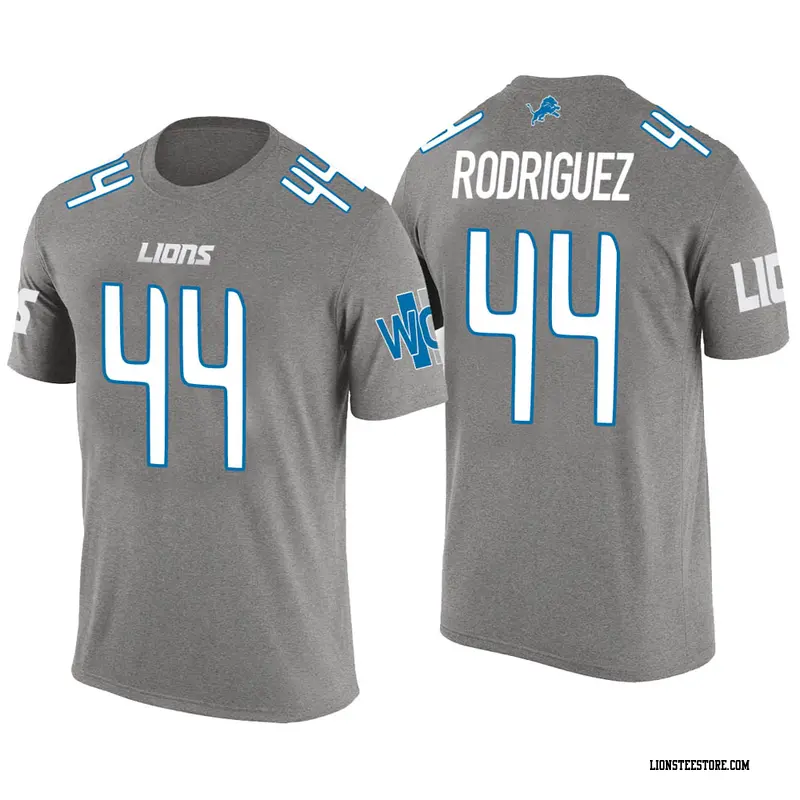 Men's Detroit Lions ＃44 Malcolm Rodriguez Gray Color Rush T-Shirt