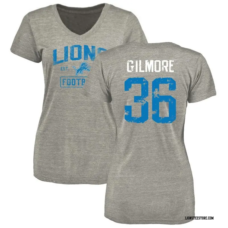 Aidan Hutchinson Detroit Lions Women's Name & Number Logo Slim Fit T-Shirt  - Ash