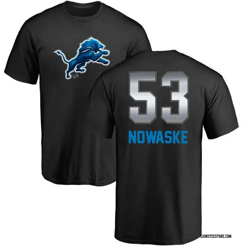 Youth Detroit Lions ＃53 Trevor Nowaske Black Midnight Mascot T-Shirt